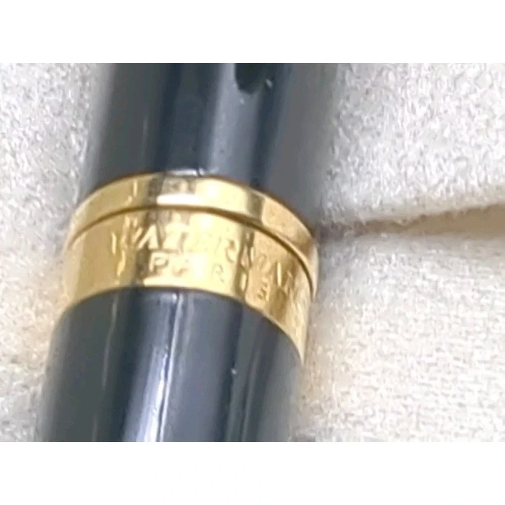 Vintage Ballpoint Pen Waterman Black Lacquer - Gold Trim Finish - Read